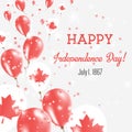 Canada Independence Day Greeting Card.