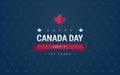 Canada Independence Day greeting card vector holiday background