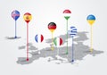 Vector Illustration europe map infographic for slide presentation. Global business marketing concept.