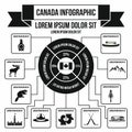 Canada infographic elements, simple style