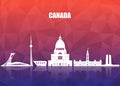 Canada Landmark Global Travel And Journey paper background. Vector Design Template.used for your Royalty Free Stock Photo