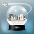 Canada Landmark Global Travel And Journey paper background. Vector Design Template.used for your Royalty Free Stock Photo