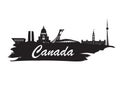 Canada Landmark Global Travel And Journey paper background. Vector Design Template.used for your Royalty Free Stock Photo