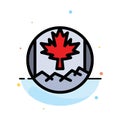 Canada, Leaf, Flag Abstract Flat Color Icon Template Royalty Free Stock Photo