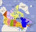 Canada map. Royalty Free Stock Photo