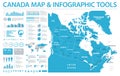 Canada Map - Info Graphic Vector Illustration