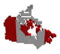 Canada map flag made of containers Royalty Free Stock Photo