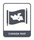 canada map icon in trendy design style. canada map icon isolated on white background. canada map vector icon simple and modern Royalty Free Stock Photo