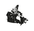 Canada Map, states border map. Vector illustration Royalty Free Stock Photo