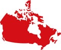 Canada map vector Royalty Free Stock Photo