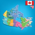 canada map. Vector illustration decorative design Royalty Free Stock Photo