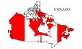 Canada map vector illustration. North America. America Royalty Free Stock Photo