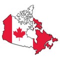 Canada.Map of Canada vector illustration Royalty Free Stock Photo
