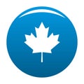 Canada maple leaf icon blue vector Royalty Free Stock Photo