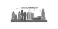 Canada, Mississauga city skyline isolated vector illustration, icons Royalty Free Stock Photo