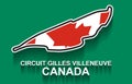 Canada Montreal grand prix race track for Formula 1 or F1 with flag Royalty Free Stock Photo