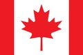 Canada national flag design element. Red maple leaf. Royalty Free Stock Photo