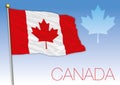 Canada national flag with maple leaf symbol Royalty Free Stock Photo