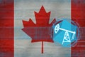 Canada oil industry. Oil well concept. Royalty Free Stock Photo