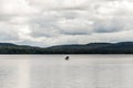 Canada Ontario Lake of two rivers Couple on a Canoe Canoes on the water Algonquin National Park Royalty Free Stock Photo