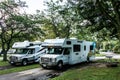 Canada Ontario 30.09.2017 - Parked RV camper car of Cruise America at KOA Campground