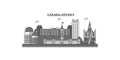 Canada, Ottawa city skyline isolated vector illustration, icons Royalty Free Stock Photo