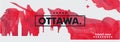Canada Ottawa skyline city gradient vector banner
