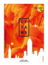 Canada Ottawa skyline city gradient vector poster