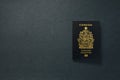 Canada Passport on dark background with copy space - 3D Illustration