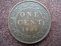 Canada penny 1901 Royalty Free Stock Photo
