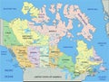 Canada - Highly detailed editable political map with labeling. Royalty Free Stock Photo