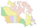 Canada - Highly detailed editable political map Royalty Free Stock Photo