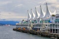 Canada Place Five Sails In Downtown Vancouver Canada Royalty Free Stock Photo