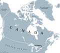 Canada political map Royalty Free Stock Photo