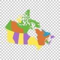 Canada political vector map Royalty Free Stock Photo