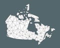 Canada polygonal map - low poly style