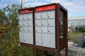 Canada Post mailbox along Franklin avenue in Yellowknife, Canada Royalty Free Stock Photo