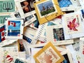 Canada postage stamps Royalty Free Stock Photo