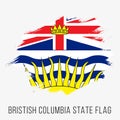 Canada Province British Columbia State Vector Flag Design Template. British Columbia State Flag for Independence Day Royalty Free Stock Photo