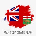 Canada Province Manitoba Vector Flag Design Template. Manitoba Flag for Independence Day Royalty Free Stock Photo