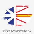 Canada Province Newfoundland Labrador State Vector Flag Design Template. Newfoundland Labrador State Flag for Independence Day