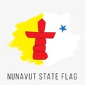 Canada Province Nunavut Vector Flag Design Template. Nunavut Flag for Independence Day Royalty Free Stock Photo