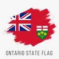 Canada Province Ontario Vector Flag Design Template. Ontario Flag for Independence Day Royalty Free Stock Photo