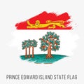 Canada Province Prince Edward Island Vector Flag Design Template. Prince Edward Island Flag for Independence Day Royalty Free Stock Photo