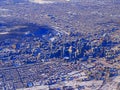 Canada, Province of Quebec, aerial view of the city of Montreal Royalty Free Stock Photo