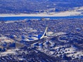 Canada, Province of Quebec, aerial view of the city of Montreal Royalty Free Stock Photo