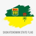 Canada Province Saskatchewan Vector Flag Design Template. Saskatchewan Flag for Independence Day Royalty Free Stock Photo