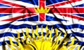 3d waving flag of British Columbia