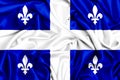 3d waving flag of Quebec Royalty Free Stock Photo