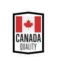 Canada quality isolated label for products
